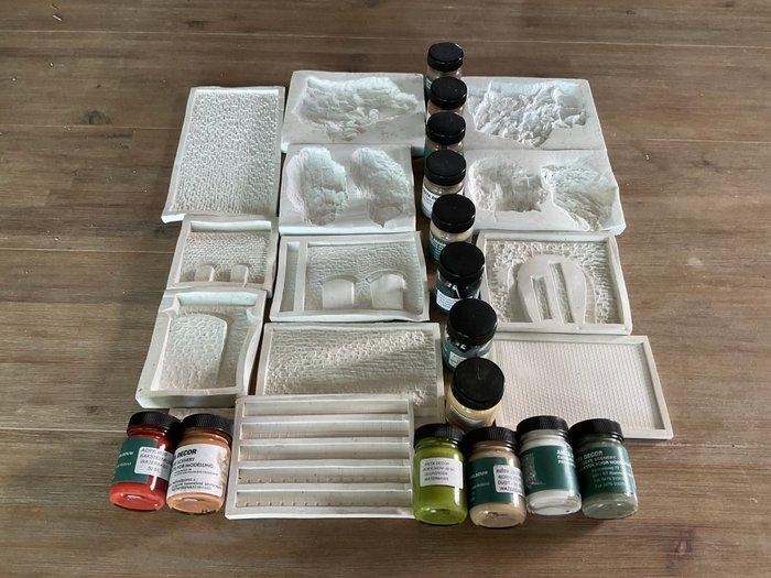 Faller H0 - Modeltreinlandschap (26) - 12 rubber gietmallen, Hobby en Vrije tijd, Modeltreinen | H0