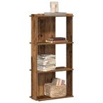vidaXL Boekenkast 3-laags 60x30x120 cm bewerkt hout oud, Verzenden, Nieuw, Overige houtsoorten