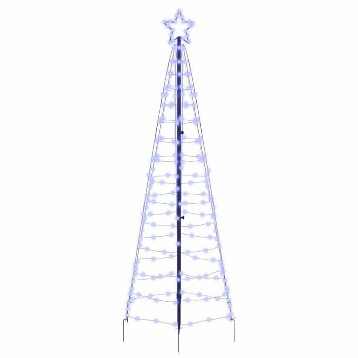 vidaXL LED Kerstboom met Grondspiesjes met 390 LED Blauw 250, Diversen, Kerst, Nieuw, Verzenden