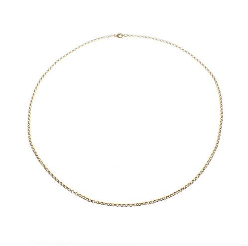 Gouden jasseron schakel ketting | 64 cm (gouden ketting), Sieraden, Tassen en Uiterlijk, Kettingen, Overige kleuren, Gebruikt