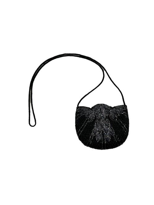 Vintage Black/Purple Shoulder Bag, Sieraden, Tassen en Uiterlijk, Tassen | Damestassen, Zo goed als nieuw, Ophalen of Verzenden