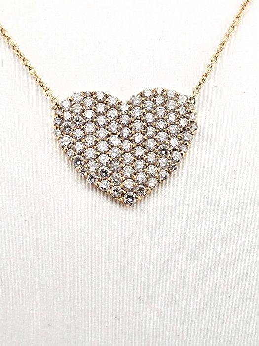 Ketting met hanger - 18 karaat Geel goud - 1.50ct. tw., Sieraden, Tassen en Uiterlijk, Antieke sieraden