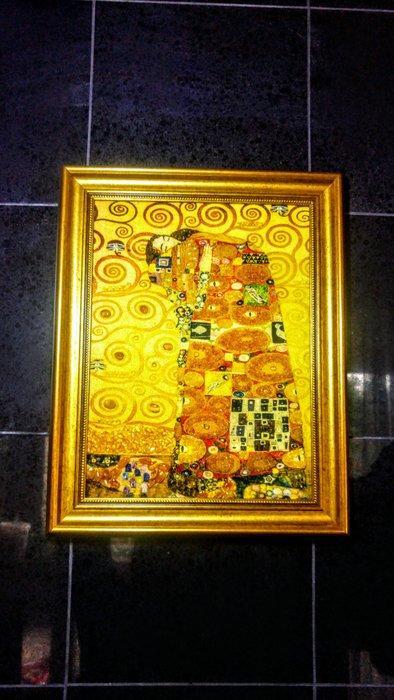 100% natuurlijk - Barnsteen - Baltic Amber mosaic - Klimt, Antiek en Kunst, Curiosa en Brocante