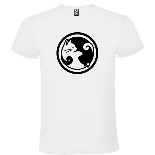 Yin Yang met poezen, Kleding | Heren, T-shirts, Overige kleuren, Nieuw, Overige maten, Verzenden