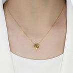 Halsketting - 18 karaat Geel goud - 0.17ct. tw. Smaragd -, Sieraden, Tassen en Uiterlijk, Kettingen, Nieuw