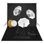 vidaXL Fotostudioset met lampen, paraplus, achtergrond en, Audio, Tv en Foto, Fotografie | Fotostudio en Toebehoren, Verzenden
