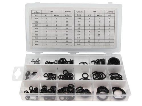 Assortiment intrilrubber o-ringen, metrisch - 225-delig, Doe-het-zelf en Verbouw, Overige Doe-het-zelf en Verbouw, Nieuw, Ophalen of Verzenden