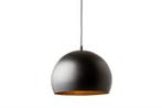 Elegante hanglamp BLACK GOLDEN BALL 30cm zwart met bladgoud, Nieuw, Ophalen of Verzenden