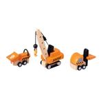 Plan Toys - houten autos constructiewagens set 3 stuks, Nieuw