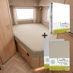 Textielpakket Frans bed - 1 molton met 2 hoeslakens - links, Eenpersoons, Verzenden, Nieuw, Wit