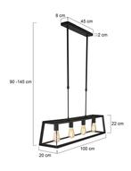 Mexlite hanglamp Buckley 1705ZW Tweede Kans, Huis en Inrichting, Ophalen, Zo goed als nieuw, Modern, Metaal