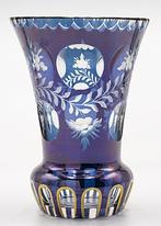 Moser Art Nouveau Faceted Multilayer Crystal Glass Vase 1910