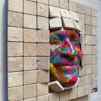 Gregos (1972) - Multicolored smile behind bricks