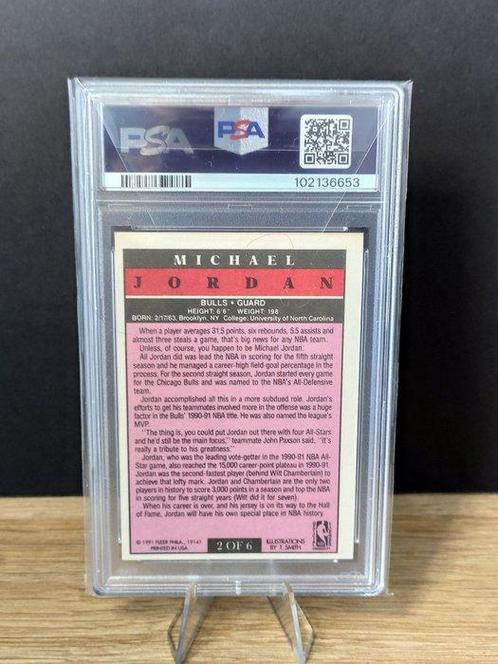 1991 Fleer Pro Visions Michael Jordan #2 PSA 9 Graded card, Verzamelen, Stickers