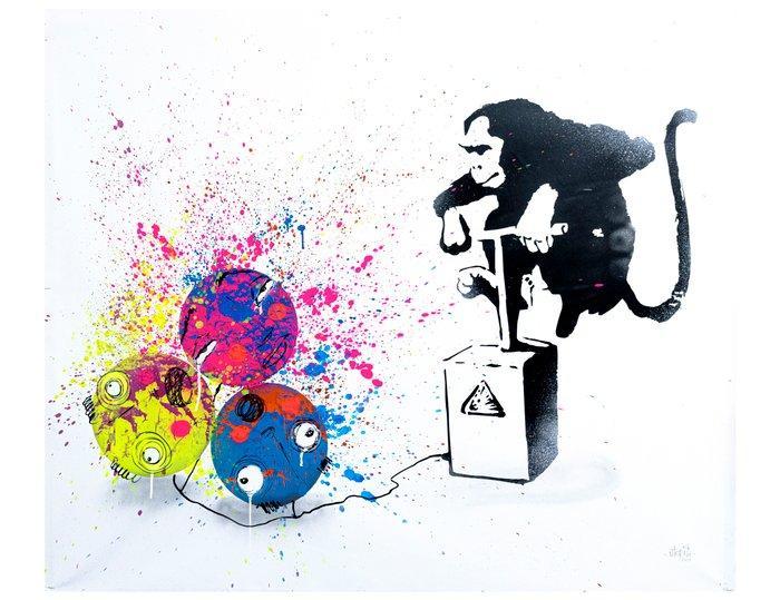 Utopia - Monkey Detonator - Bubbles, Antiek en Kunst, Kunst | Designobjecten