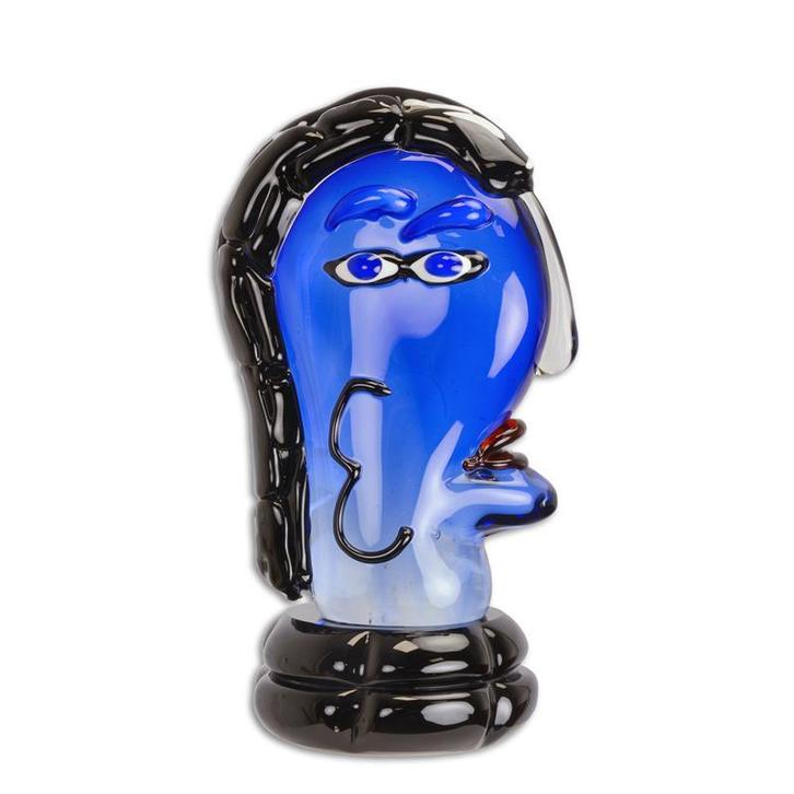 A MURANO STYLE ABSTRACT GLASS SCULPTURE OF A WOMENS HEAD, Antiek en Kunst, Kunst | Beelden en Houtsnijwerken, Verzenden