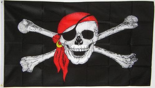 Piratenvlag groot, Watersport en Boten, Bootonderdelen, Nieuw, Zeilboot of Motorboot, Ophalen of Verzenden