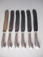 6 Dessertmessen met zilveren pistoolheft - C.J. Begeer,, Antiek en Kunst, Antiek | Goud en Zilver
