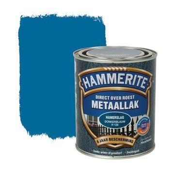 Hammerite Metaallak Donkerblauw H128 Hamerslag 250 ml, Doe-het-zelf en Verbouw, Verf, Beits en Lak, Nieuw, Ophalen of Verzenden