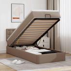 vidaXL ottomaanse bed met matras 100x200cm kunstleer, Overige materialen, 100 cm, Eenpersoons, Bruin