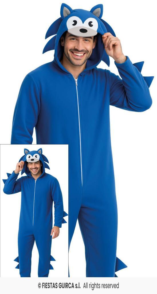 Sonic Onesie Volwassenen, Kleding | Heren, Carnavalskleding en Feestkleding, Nieuw, Ophalen of Verzenden