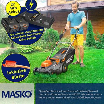 MASKO® Accu grasmaaier ECO-X10 incl. 1 of 2 Li-Ion accus 4 beschikbaar voor biedingen