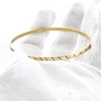 Gouden slavenarmband met patroon | Ø 65 mm (gouden armband), Sieraden, Tassen en Uiterlijk, Armbanden, Ophalen of Verzenden, Gebruikt