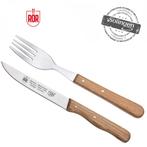 RÖR Solingen Steakmes - Vespermes - Gekarteld - Set met V.., Ophalen of Verzenden, Nieuw