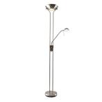Moderne Nikkel leeslamp Salvador, 2 warm witte lampjes, met, Huis en Inrichting, Lampen | Vloerlampen, Nieuw, Ophalen of Verzenden