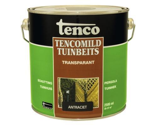 Tenco Tencomild Tuinbeits Transparant Antraciet 2,5 liter, Doe-het-zelf en Verbouw, Verf, Beits en Lak, Nieuw, Ophalen of Verzenden