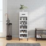 vidaXL Schoenenkast 30x35x105 cm bewerkt hout hoogglans wit, Huis en Inrichting, Kasten | Overige, Verzenden, Nieuw