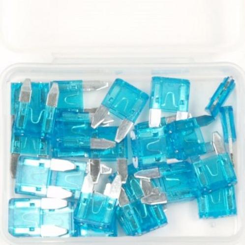 Topgear Mini steekzekeringen - 15A - blauw - 25 stuks - z..., Auto-onderdelen, Elektronica en Kabels, Nieuw, Ophalen of Verzenden