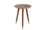 Design bijzettafel ALCAZAR 50cm antiek koper metaal acacia, Huis en Inrichting, Tafels | Sidetables, Ophalen of Verzenden, Nieuw