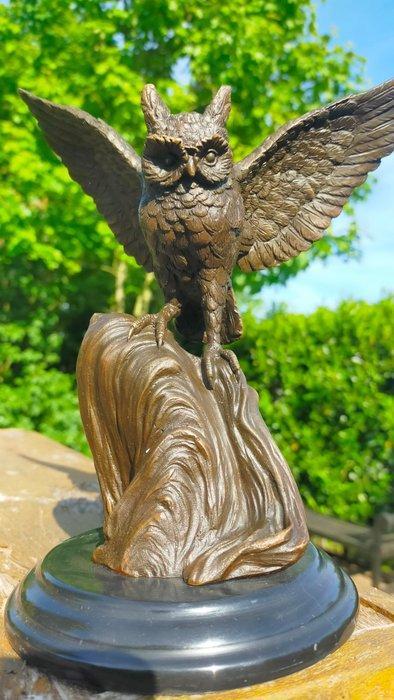 nick - sculptuur, imposante uil met gespreide vleugels - 24, Antiek en Kunst, Kunst | Designobjecten