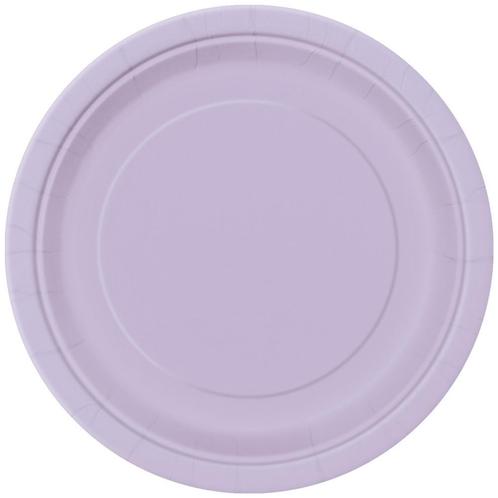 Lila Borden Rond 17,5cm 8st, Hobby en Vrije tijd, Feestartikelen, Nieuw, Verzenden