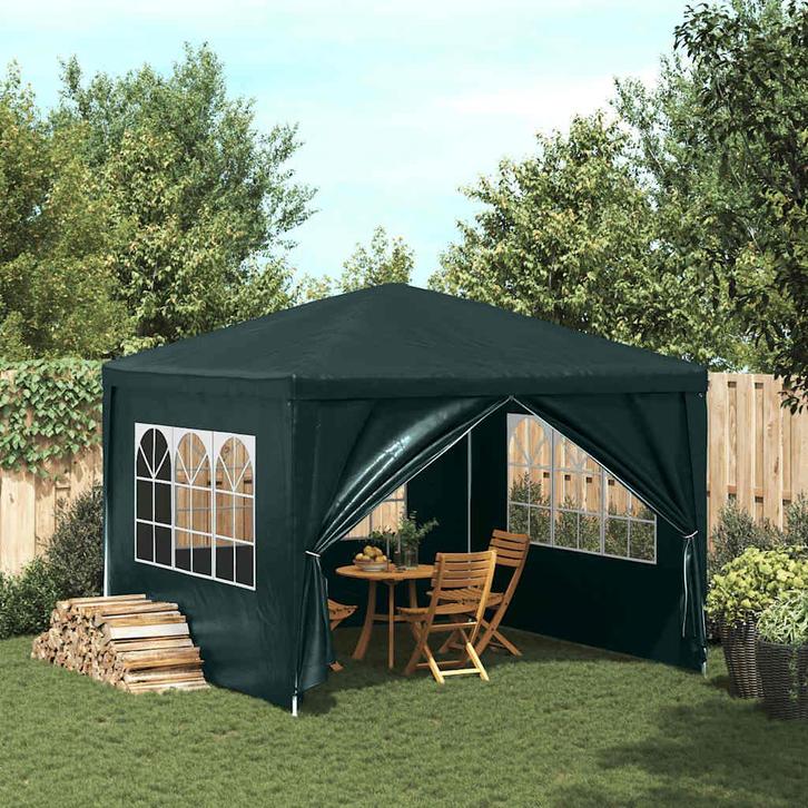 vidaXL Partytent 3x3 m groen, Tuin en Terras, Partytenten, Partytent, Nieuw, Verzenden