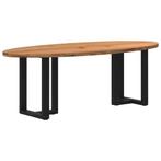 vidaXL Eettafel 220x100x74 cm ovaal massief eikenhout, Huis en Inrichting, Tafels | Eettafels, Verzenden, Nieuw