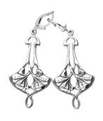 Zilveren Pendel met ginkgo blad Art Nouveau Jugendstil oorha, Verzenden, Nieuw in verpakking