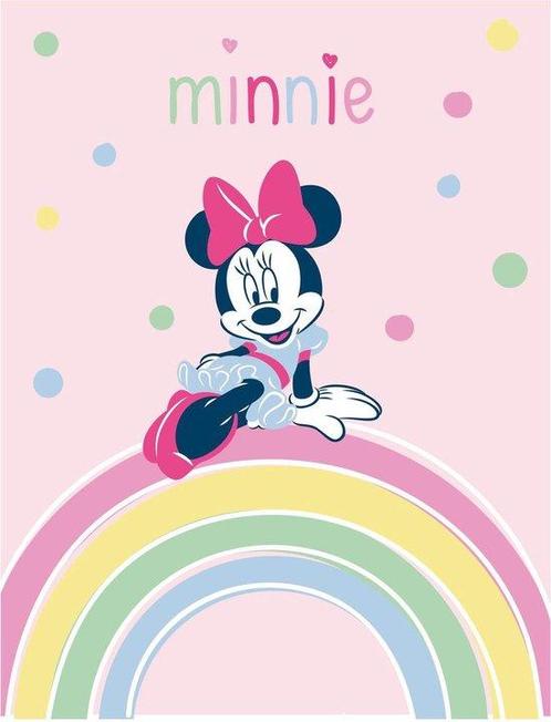 Disney Minnie Mouse Fleece deken Rainbow - 100 x 140 cm -, Huis en Inrichting, Badkamer | Badtextiel en Accessoires, Verzenden