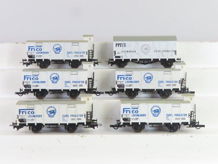 Liliput H0 - o.a. 216-14 - Modeltrein goederenwagon (6) - 6x, Hobby en Vrije tijd, Modeltreinen | H0