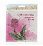 Diamond painting - wenskaart - moederdag tulp, Hobby en Vrije tijd, Knutselen, Nieuw