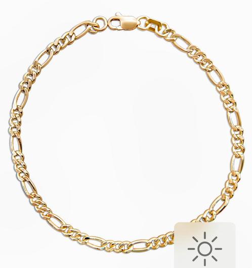 Gouden Figaro Petit Armband 14K, Sieraden, Tassen en Uiterlijk, Armbanden, Goud, Nieuw, Goud, Verzenden