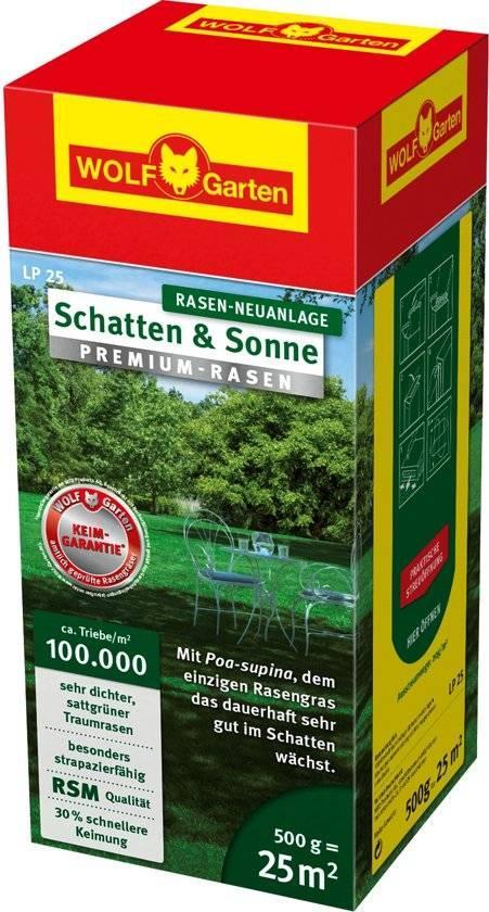 WOLF GARTEN LP25 PREMIUM GAZON GRASZAAD 500 GRAM = 25 M², Tuin en Terras, Plantenvoeding, Nieuw, Ophalen of Verzenden