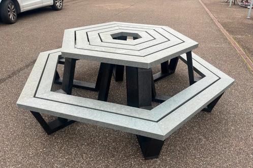Rockwood® Picknicktafel  Zwaar Kunststof Rond Zeshoekig -, Tuin en Terras, Picknicktafels, Nieuw, Hout, Rond, Ophalen of Verzenden