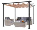 Aluminium Pergola 3x3m met Intrekbare Luifel voor Terras, Tuin en Terras, Tuinhuizen, Verzenden, Nieuw