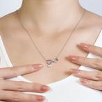 Ketting met hanger - 18 karaat Witgoud - 0.25ct. tw. Diamant