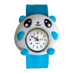 Fako® - Kinderhorloge - Slap On - Panda - Blauw Wit, Nieuw, Verzenden