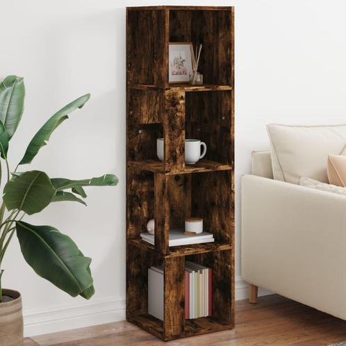 vidaXL Hoekkast 33x33x132 cm bewerkt hout gerookt, Huis en Inrichting, Kasten | Overige, Nieuw, Verzenden