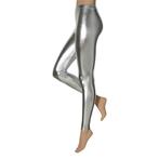 Latex dames legging – Silver – S-M, Nieuw