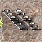 vidaXL Wijnrekken 2 st voor 7 flessen wandmontage metaal wit, Huis en Inrichting, Woonaccessoires | Wijnrekken, Verzenden, Nieuw